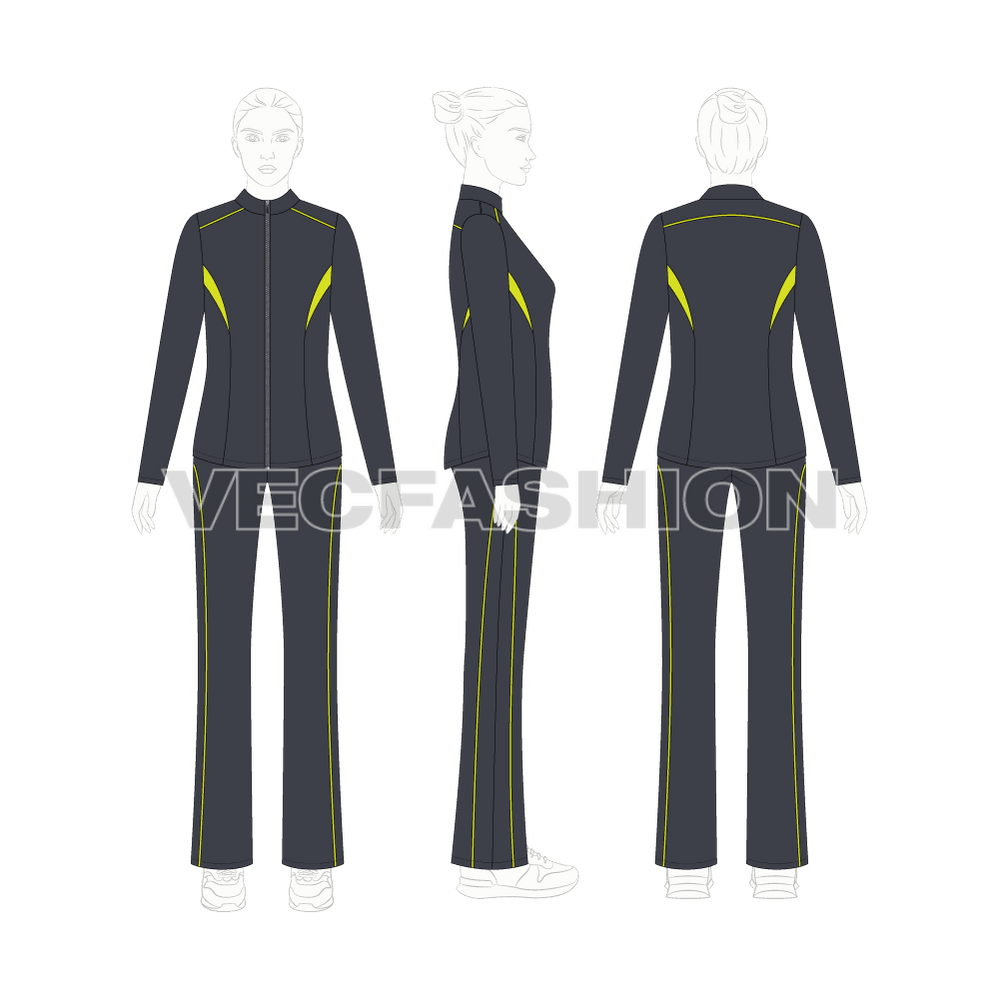 Women's Set of Running Jacket and Pants - VecFashion