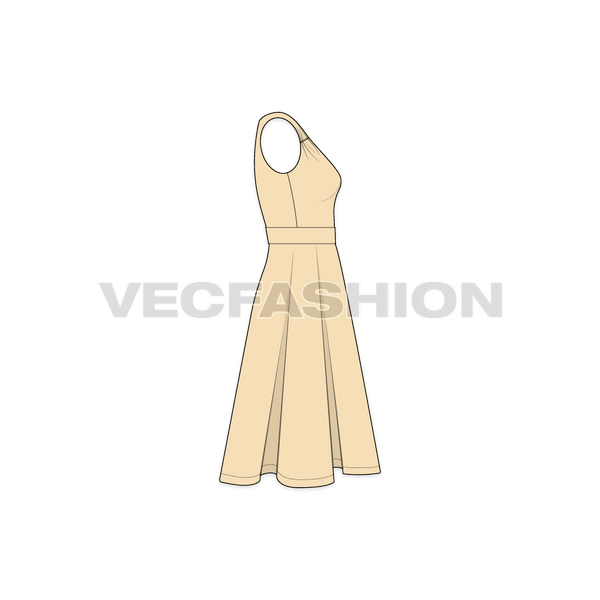 Women S Sleeveless Swing Cocktail Dress Vecfashion