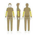 Womens slim fit tracksuit, neon panel flat sketch, on croqui