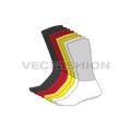 Womens socks stack flat sketch
