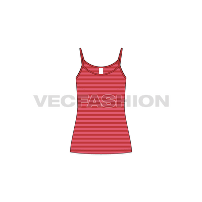 A clean Vector Fashion Flat for Women's Spaghetti Top with Front and Back view. This Vector Fashion Flat is designed in two design variations, all are in different colour ways. This Women Spaghetti Top can be worn as underlayer or all by itself. This is a basic top but highly efficient when used during Workout, Running and Yoga Training Activities.