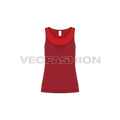 Womens sport fashion tank top flat sketch, front view