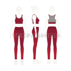 Womens sport mesh suit flat sketch, on croqui