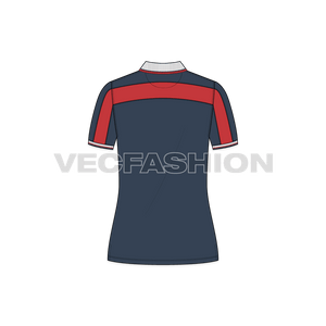 Women's Sport Polo Neck T-shirt vector fashion template