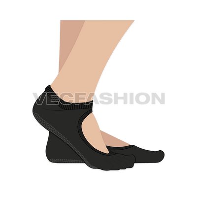 A new vector illustrator template for Women's Sport Socks. It can be used for cycling or other sports as well. It comes with anti slip add-ons under the feet.   