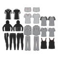 This is a Women Sportswear Fashion Templates Set having 11 awesome vectors in shades of gray. This Fashion Set is a combination of products that are essential for any design project. 