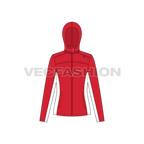 Women's Storm Racer Jacket flat sketch, front view