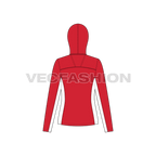 Women's Storm Racer Jacket flat sketch, back view