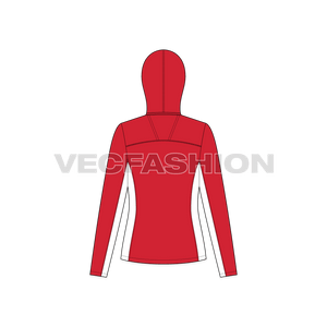 A vector template for Women's Storm Racer Jacket. This vector template has a separate Hood Sketch to show better design details.