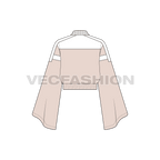 Women's Streetwear Jacket flat sketch, back view
