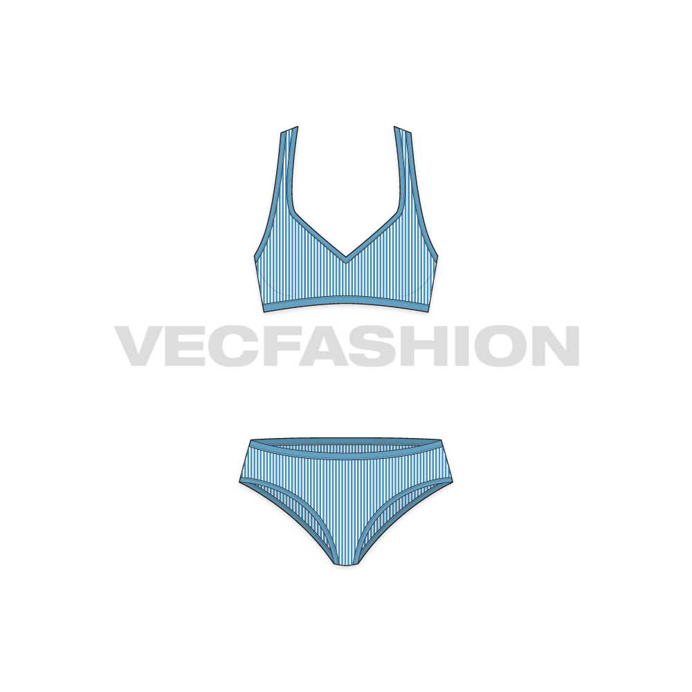 Women Underwear Lingerie Illustration Set Vector Download
