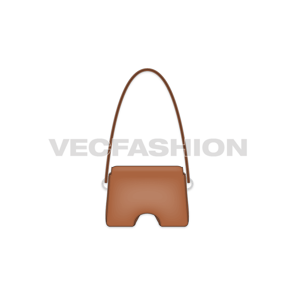 A vector illustrator cad for Womens Stylish Leather Bag. It has modern style detailing and have a sleek look.