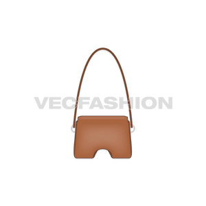 A vector illustrator cad for Womens Stylish Leather Bag. It has modern style detailing and have a sleek look.