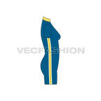 Womens swimming singlet flat sketch, side view