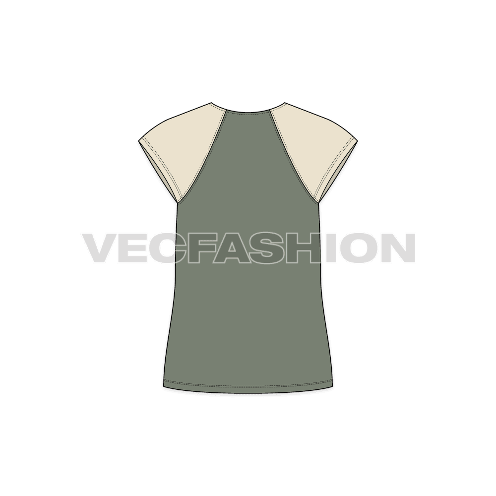 Women's T-shirt Top vector illustrator fashion sketch