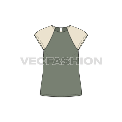 Women's T-shirt Top vector illustrator fashion sketch