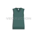 Womens v neck sweater vest flat sketch, front view