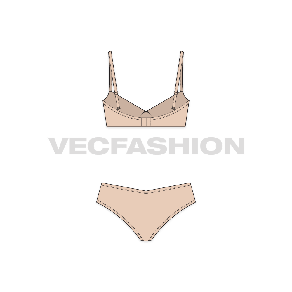 Premium Vector  Set of women's underwear and bra