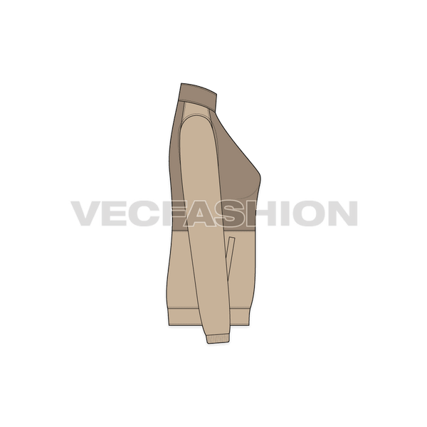 Women's Vector Mock Neck Jacket - VecFashion