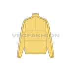 Women's Windbreaker Jacket flat sketch, back view