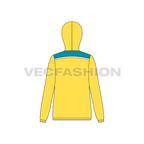 Women's Windbreaker Jacket flat sketch, back view