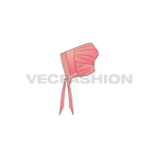 Womens wrap crop top flat sketch, side view