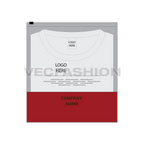 Zipped poly bag for t-shirts flat sketch, view 2