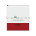 Zipped poly bag for t-shirts flat sketch, view 1